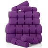 GC GAVENO CAVAILIA Set di asciugamani in cotone egiziano, altamente assorbenti e ad asciugatura rapida per il bagno, (2 mani, 2 bagni e 4 visi), set di 8 asciugamani color melanzana
