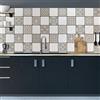 CREARREDA Piastrelle Adesive per Cucina, Bagno e Box Doccia Mattonelle Adesive Effetto Sabbia, 20 Pz 15_x_15 cm, Impermeabile Vinile Autoadesivo Decorazioni per Bagno e Cucina, Made in Italy