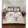Rapport Home ANGUS STAG - Set copripiumino invernale in flanella di cotone spazzolato, 100% flanella (singolo, verde)