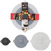 alpina. - Set di 3 coperchi in Silicone, Diametro 12/20/28 cm, in Silicone