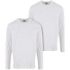 Urban Classics Tb7044a-basic Longsleeve 2-Pack T-Shirt, Bianco e Bianco, XXXXXL Uomo