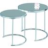 ASPECT Visio GNT09CH/MR - Set di 2 cornici rotonde per tavolo a incastro, specchio/cromato, 50 x 50 x 50 cm