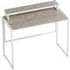 HOMCOM Scrivania Pieghevole Salvaspazio con Stand per Monitor Rimovibile, 100x48x87.5 cm, Legno | Aosom Italy