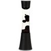 Licht-Erlebnisse Easylight Licht-Erlebnisse Lavalamp Sandro lampada lava elegante transparente con effetto magma cera nera lampadina 39 cm G9 incl. ideale per camera da letto soggiorno