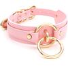 lalatia Girocollo Donna O Ring Choker Collana in Ecopelle (Rosa Oro)