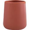 MSV - Bicchiere in Ceramica - MAONIE Terracotta Opaco - 300 ML - Pratico ed Elegante per Il Bagno - Facile da Pulire - Resistente all'umidità - 8,5 x 8,5 x 10 cm