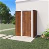 Parama Casetta da giardino in acciaio zincato effetto legno 1,51x1,03xh1,96 m - 48kg- 1,55 metri quadri