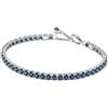 Pandora Bracciale tennis da donna argento scintillante blu 591469C02, 18 cm, Argento sterling, cristallo