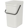 BRABANTIA PATTUMIERA 12 LITRI, SORT & GO GRIGIO CHIARO