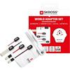 SKROSS | 1.302539 | PRO - World & USB 2 in 1 - Adattatore Universale da Viaggio da e per Tutto il Mondo - Tensione e Potenza: 100V - 700W / 250V - 1750W - USB da 2,4A - Protezione Antiscossa