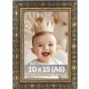 Victor cornice portafoto "Vermeer" nero oro 10x15 cm - stile barocco antico - vetro acrilico infrangibile - retro in MDF - decorazione per la casa