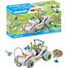 PLAYMOBIL Funstars 71633 Racing Professor, kart con motore pull-back, set di gioco dinamico per corse emozionanti, giocattolo per bambini dai 4 anni in su, Professore sfrecciante