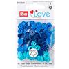 PrymLove Bottoni Automatici in plastica ColorSnaps a Forma di Stella, Blu/Turchese/Navy, 12,4 mm, 30 Pezzi