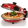 Ariete Forno Pizza 919, Pizza 4' Minuti, Forno per Pizza con 5 Livelli di Cottura, Piastra Refrattaria Antiaderente per Riscaldare, Pale in Legno Incluse, Temperatura Max 400°C, 1200W, Rosso