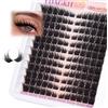 YDAGKH Ciuffetti di ciglia finte a grappolo, effetto occhio di gatto, extension per ciglia, naturali, a ciuffetti di manga e ciuffetti, 8-20 mm, extension singole per ciglia fai da te, 144 pezzi YDAGKH