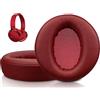 SOULWIT Cuscinetti per Sony MDR-XB950 XB950BT XB950B1 XB950N1 XB950AP Cuffie, Padiglioni Auricolari con Pelle Proteica più Morbida, Memory Foam con Isolamento Acustico-Rosso