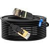 cat gruciso Cavo Ethernet 15 metri,Cavo Rete Cat 8,Ethernet Cable 40Gbps 2000MHz con connettore RJ45 Cavo lan Cat 8,Cavo di rete schermato per switch di rete, più veloce di Cat5/Cat5e/Cat6