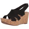 Clarks Piattaforma Annadel Bari da donna, Pelle nabuk nera, 40.5 EU Larga