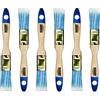 HARDY WORKING TOOLS - Set di 6 Pennelli Piatto 25 mm Serie 42, Pennello per Impregnante su Legno e Vernice per Metallo - Setole Sintetiche Chiare di Alta Qualità