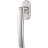 Roto Maniglia Line standard con logo, argento naturale, lunghezza perno 43 mm