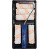 Hamilton for The Trade - Set di 7 rulli per pittura a pelo medio con vassoio, 10,2 cm, bianco/arancione/blu