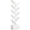 HOOBRO Scaffale a Forma di Albero, Libreria a 9 Livelli, Organizzatore per Libri, Portaoggetti per CD, Stile Vintage, per Soggiorno, Camera da Letto, Studio, Bianco EWW18SJ01G1