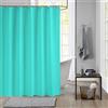 meioro Tende da Doccia a Tinta Unita,Peva Impermeabile Tenda da Bagno Include Ganci per Tende, Antimuffa Tenda Doccia Fodera per Vasche da Bagno (Lago Blu, Larghezza 220cm x Altezza 180cm)