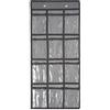 SAVORLIVING Organizer da Parete con 12 Tasche, Portaoggetti da Parete, Ideale per Classi, per Riporre Calcolatrici e Cellulari, Borsa portaoggetti da appendere con 2 Ganci in Metallo, Grigio