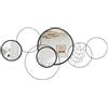 WDSHIYI Set di 4 specchi rotondi da parete, con cornice in metallo nero, specchi decorativi moderni per soggiorno, camera da letto, ingresso, bagno, 40 x 80 cm, decorazione per la casa