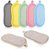 APXEL Spugna Piatti Bifacciale Durevole, 6 Pezzi Spugne Cucina, Spugnette, Spugne Microfibra Riutilizzabili, Per Posate, Cucina, Bagno, Pavimenti(Colore)