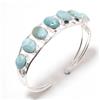 "Fatto a mano" Repubblica Dominicana Larimar Gemma Argento 925 Bracciale Gioielli Fatti a...