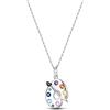 NARMO Trendy Enamel Artist Paint Palette & Paint Brush Pendente Collana Regali Gioielli per le Donne Ragazze Personalizzato 925 Sterling Silver Artist Collana