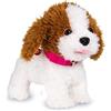 WEofferwhatYOUwant Cane Robot Teddy - Peluche Goldendoodle Interattivo, 12 Comandi Vocali Inglesi, Cammina, Abbaia, Canta, Balla, Flessioni, Striscia, Giocattolo Educativo Bambini 3+ Anni