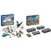 LEGO 60367 City Aereo Passeggeri, Grande Modellino di Aeroplano Giocattolo da Costruire & City Binari, Set con 20 Pezzi Accessori di Rotaie per Ampliare la Ferrovia del Treno Giocattolo