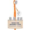 EHOP [EHOP] - Spazzolino da denti ricaricabili compatibili | adatto agli adulti | Made in France | Dentale Eco (Pesca, Adulti)