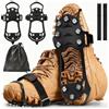 CPKONUUIP Punte per scarpe invernali, 10 punte in acciaio inox, ramponi, denti per scarpe, artigli per scarpe, punte antiscivolo, picchi da neve per camminate, jogging, arrampicata ed escursionismo (L)