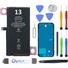 OnlyTech Batteria Premium di Ricambio per iPhone 13 - 3227mAh, Identica all'Originale, Kit 12 Strumenti Professionali e Adesivo per Schermo Incluso