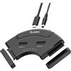 SUIDEK Adattatore 2*M.2 PCIe + 2*SATA, Lettore USB C da per unità M2 10Gbps, Custodia esterna SSD NVMe USB Plug and Play, Compatibile con M.2 (chiavi M e M+B) di qualsiasi dimensione e SATA 2,5/3,5