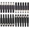 RUNCCI-YUN 12Pcs 5,5 mm x 2,1 mm/ 5,5 mm x 2,5 mm Connettori Alimentazione, Connettori Da Pannello, for CCTV Home Security Surveillance Camera Transmission Systems