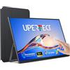 UPERFECT Monitor Portatile Touchscreen 15,6 Pollici 125% sRGB 2000:1 Sottile Schermo Dispaly IPS 1080P FHD Dual USB C Eye Care, Schermo Opaco per PC/Laptop/Fonini/Console di Gioco, Montaggio VESA