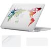 YOPAS Cover per MacBook Pro 14 Pollici M5 M4 M3 M2 M1 2026-2021, Custodia A3427 A3426 A3434 A3112 A3185 A3401 A2918 A2992 A2779 A2442 & Tastiera Cover & Protezione Schermo,Carta geografica