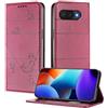 XINYEXIN Custodia per Google Pixel 9a, Cover a Libro in Pelle PU con Blocco RFID, Slot per Carte, Supporto, Protezione Completa Antiurto - Rosso