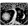 AOKSUNOVA Tappetino per mouse piccolo con motivo mouse pad 21 x 26 cm, sole e luna