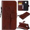 Fatcatparadise Cover per Samsung Galaxy A6 2018, Custodia Samsung A6 2018, Custodia Portafoglio a Libro in Pelle Flip Cover e TPU Silicone con Funzione Supporto Chiusura Magnetica (caffè)