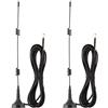 DollaTek 2Pcs 433 MHz Unity Gain Omni, 6,6 Pollici Antenna con Base Magnetica e connettore SMA Maschio Impedenza 50 Ohm - 7DBI