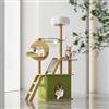 Mekidulu Albero per gatti - 150 cm Torre per gatti - Albero per gatti per interni - Con casa per gatti, capsula spaziale trasparente, piattaforma di salto in peluche, pallina giocattolo, cuscinetto in