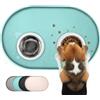 Conlun Tappetino Ciotola Cane, Tappetino Ciotole Gatto con Bordi Rialzati di 1,2 cm per Contenimento Degli Schizzi, Tappetino Silicone per Animali Senza BPA, Sottociotola per Cani(Turchese,48x30 cm)