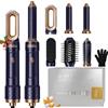 UKLISS Spazzola ad Aria Calda, Hair Styler 6 in 1 Set con Asciugacapelli Ionico, Arricciacapelli Automatico, Hair Dryer, Thermal Brush, Hair Straightener, Set Regalo per Donne Ricci, Lisci - Blu
