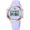 aswan watch Orologi da donna per sport all'aria aperta con sveglia/calendario/retroilluminazione/cronometro/cronografo, orologio digitale regalo per ragazze e donne, 15-alllightviola-B, Classico