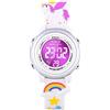 Dotodo Giocattoli regali per bambini di 3 4 5 6 anni, orologio per ragazze dai 3 ai 10 anni con luci LED impermeabili allarme - I migliori regali, bianco, Classico